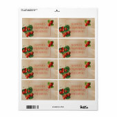 Étiquette alimentaire aux fraises rouges (Feuille entière)