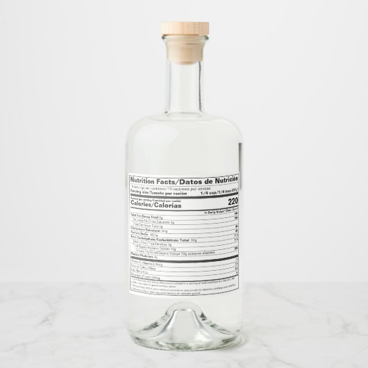 ÉTIQUETTE alimentaire bilingue conforme à la FDA (Devant)