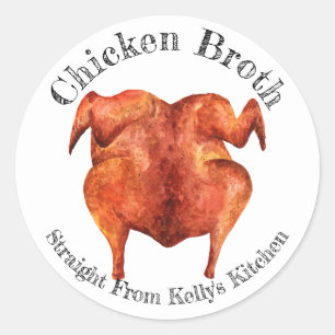 Étiquette alimentaire Bouillon de poulet pour entr
