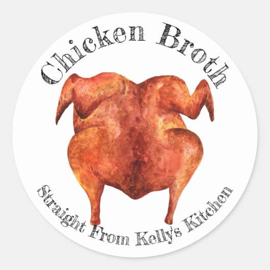 Étiquette alimentaire Bouillon de poulet pour entr (Devant)