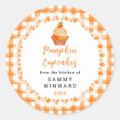 Étiquette alimentaire Citrouille maison Cupcakes (Devant)
