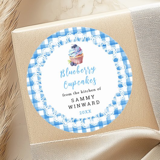 Étiquette Alimentaire Cupcakes aux Myrtilles Maiso