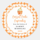 Étiquette Alimentaire Cupcakes Carotte Maison (Devant)