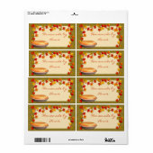 Étiquette alimentaire d'automne (Feuille entière)