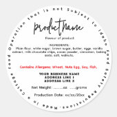 Étiquette alimentaire de chalet IDAHO mis à jour (Devant)