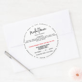 Étiquette alimentaire de chalet IDAHO mis à jour (Enveloppe)