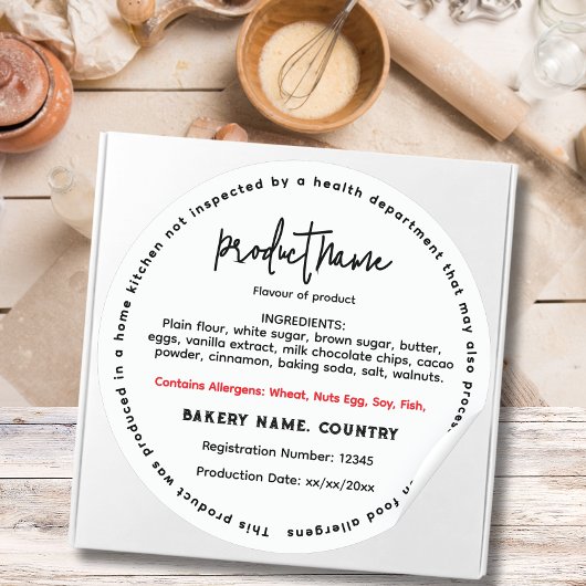 Étiquette alimentaire de chalet Round Illinois mis