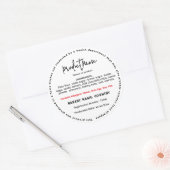 Étiquette alimentaire de chalet Round Illinois mis (Enveloppe)