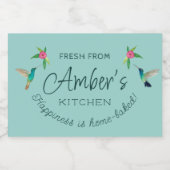 Étiquette alimentaire de colibri personnalisé (Étiquettes simples)