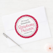 Étiquette alimentaire de confiture de framboise ro (Enveloppe)