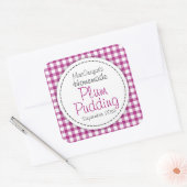 Étiquette alimentaire de confiture de purée de pru (Enveloppe)