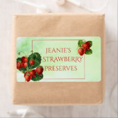 Étiquette alimentaire de fraise botanique (En situation)