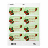 Étiquette alimentaire de fraise botanique (Feuille entière)