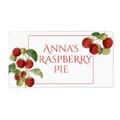 Étiquette alimentaire de framboise botanique (Devant)