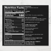 Étiquette alimentaire de lait noir sur mesure conf (Étiquettes simples)