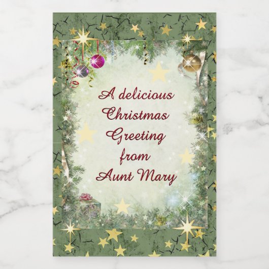 Étiquette alimentaire de Noël (Étiquettes simples)