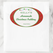 Étiquette alimentaire de Noël rouge (Sac)