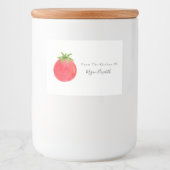 Étiquette alimentaire de tomate aquarelle (Devant)