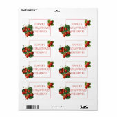 Étiquette alimentaire des réserves de fraises (Feuille entière)