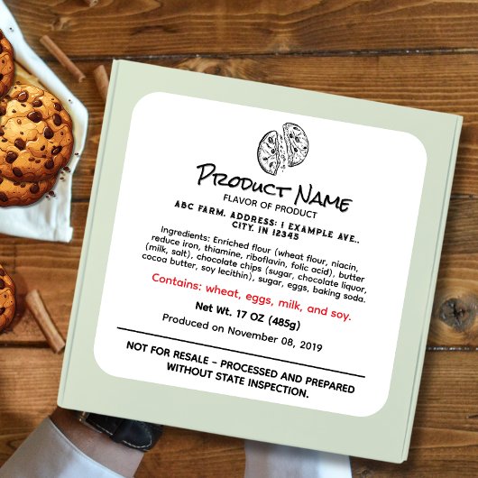 Étiquette alimentaire du chalet de Virginie