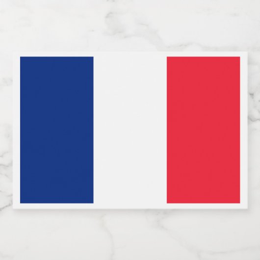 Étiquette alimentaire du drapeau français (Étiquettes simples)