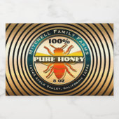 Étiquette alimentaire Honey Bee Gold (Étiquettes simples)