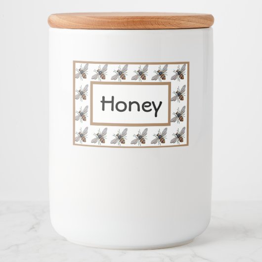 Étiquette alimentaire Honey Bee Jar (Devant)