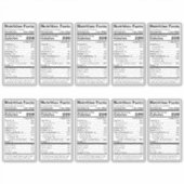 Étiquette alimentaire personnalisé conforme à la F (Devant)