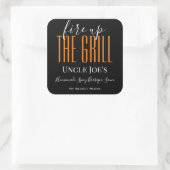 Étiquette alimentaire personnalisé "Fire Up The Gr (Sac)