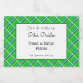 Étiquette alimentaire personnalisé Retro Green Pla (Étiquettes simples)