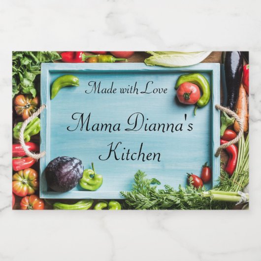 Étiquette alimentaire personnalisé végétal (Étiquettes simples)