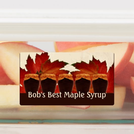 Étiquette alimentaire Rectangle de sirop d'érable (Apposé)