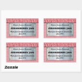 Étiquette alimentaire RedCheckered (personnalisabl (Feuille)