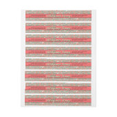 Étiquette alimentaire rose floral (Feuille)