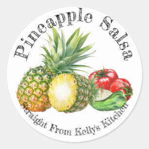 Étiquette alimentaire Salsa d'ananas pour entrepri