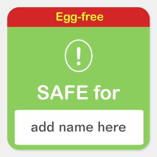 ÉTIQUETTE ALIMENTAIRE SÛR avec nom personnalisé ~  (Devant)