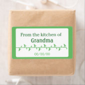 Étiquette alimentaire vert (En situation)