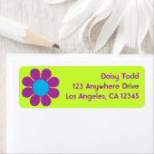 Étiquette Alimentation par fleur rétro (En situation)