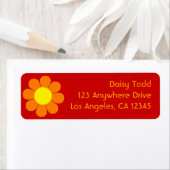 Étiquette Alimentation par fleur rétro (En situation)