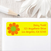 Étiquette Alimentation par fleur rétro (En situation)