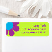 Étiquette Alimentation par fleur rétro (En situation)