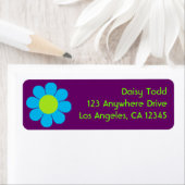 Étiquette Alimentation par fleur rétro (En situation)