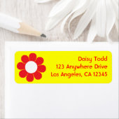 Étiquette Alimentation par fleur rétro (En situation)