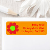 Étiquette Alimentation par fleur rétro (En situation)