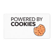Étiquette Alimenté par des cookies (Devant)