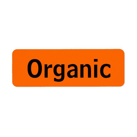 Étiquette Aliments biologiques Tags Orange (Devant)
