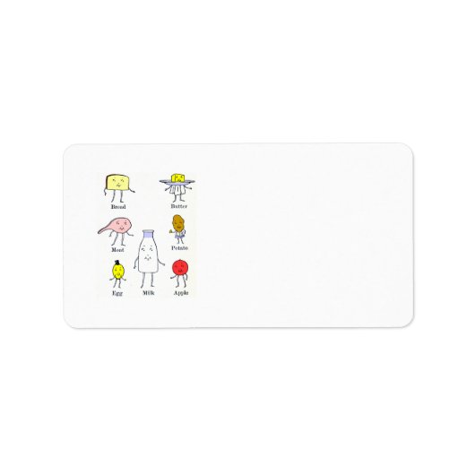 Étiquette Aliments favoris Cuisine Vintage Art (Devant)