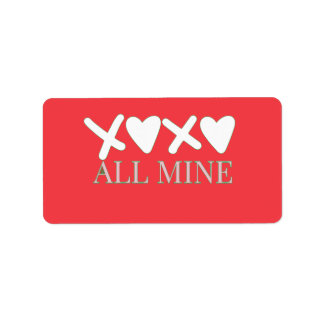 Étiquette ALL MINE XOXO Valentine Shirt - Minimal Love Desig