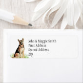 Étiquette Allemand Shepherd Chien Nom de l'animal de compagn (En situation)