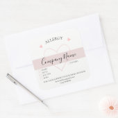 Étiquette ALLERGIE maison personnalisé (Enveloppe)